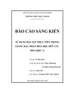 SỬ DỤNG BÀI TẬP THỰC TIỄN TRONG GIẢNG DẠY PHẦN HÓA HỌC HỮU CƠ  HÓA HỌC 11