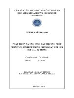 Phát triển và ứng dụng các phương pháp phân tích tín hiệu trong chẩn đoán vết nứt kết cấu hệ thanh (tt) 