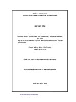Giải pháp nâng cao hiệu quả cho vay đối với doanh nghiệp nhỏ và vừa tại ngân hàng thương mại cổ phần công thương chi nhánh hải dương 
