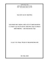 Giải pháp huy động tiền gửi từ khách hàng cá nhân tại ngân hàng thương mại cổ phần tiên phong – chi nhánh hà nội