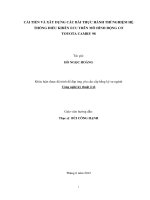 CẢI TIẾN VÀ XÂY DỰNG CÁC BÀI THỰC HÀNH THÍ NGHIỆM HỆ THỐNG ĐIỀU KHIỂN ECU TRÊN MÔ HÌNH ĐỘNG CƠ TOYOTA CAMRY 98