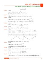 Chủ đề 1  GIẢI CHI TIẾT   tính đơn điệu của hàm số 