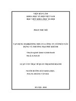 Vận dụng marketing mix của công ty cổ phần xây dựng và thương mại phú khánh