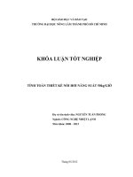 TÍNH TOÁN THIẾT KẾ NỒI HƠI NĂNG SUẤT 50kgGIỜ