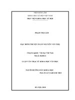 Đặc điểm truyện ngắn của nguyễn văn thọ 