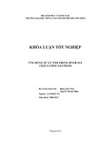 ỨNG DỤNG XỬ LÝ ẢNH TRONG ĐÁNH GIÁ CHẤT LƯỢNG SẢN PHẨM