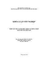 THIẾT KẾ CHẾ TẠO BỘ ĐIỀU KHIỂN TỰ ĐỘNG CHỌN DAO CHO MÁY ĐỘT DẬP