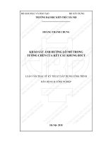 Khảo sát ảnh hưởng lỗ trong tường chèn của kết cấu khung BTCT (tt) 