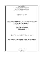 Quản trị nguồn nhân lực tại công ty cổ phần tư vấn xây dựng điện 1 