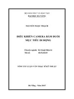 Điều khiển camera bám đuổi mục tiêu di động (tt) 