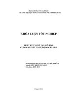 THIẾT KẾ VÀ CHẾ TẠO MÔ HÌNH CUNG CẤP THỨC ĂN TỰ ĐỘNG CHO HEO