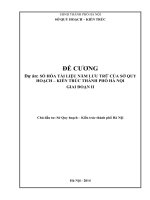 SỐ HÓA TÀI LIỆU NĂM LƯU TRỮ CỦA SỞ QUY HOẠCH – KIẾN TRÚC THÀNH PHỐ HÀ NỘI