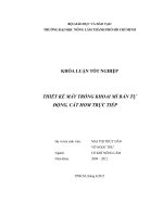 THIẾT KẾ MÁY TRỒNG KHOAI MÌ BÁN TỰ ĐỘNG, CẮT HOM TRỰC TIẾP