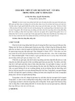 CHÀO h̉i   NHÌN từ ǵc độ NGÔN NGỮ   văn h́a TRONG TIẾNG ANH và TIẾNG hán (tt) 