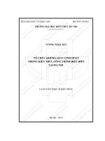 Tổ chức không gian linh hoạt trong kiến trúc công trình biểu diễn tại hà nội (tt) 