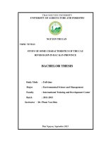 Study of some characteristics of the cau river basin in bac kan province 