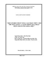 skkn một số biện pháp nâng cao nhận thức cho trẻ mẫu giáo 5  6 tuổi thông qua hoạt động khám phá khoa học 