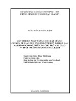 skkn một số biện pháp năng cao chất lượng chuyên đề giáo dục ứng phó với biến đổi khí hậu và phòng chống thiên tai cho trẻ mẫu giáo 3 4 tuổi trường mầm non nga bạch 