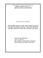 skkn một số biện pháp tổ chức hoạt động giáo dục lấy trẻ làm trung tâm lứa tuổi 24 36 tháng d1 trường mầm non ngọc sơn năm học 2017 2018 