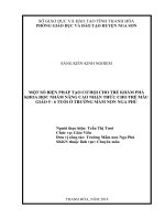 skkn ứng dụng những thí nghiệm khoa học vui vào chương trình giáo dục trẻ 5 6 ở trường mầm non nga phú nhằm phát triển nhận thức cho trẻ 