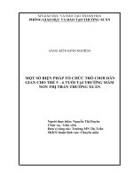 skkn một số biện pháp tổ chức trò chơi dân gian cho trẻ 5 6 tuổi tại trường mầm non thị trấn, thường xuân 