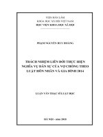 Trách nhiệm liên đới thực hiện nghĩa vụ dân sự của vợ chồng theo Luật Hôn nhân và gia đình 2014