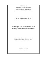 Pháp luật về xử lý chất thải y tế từ thực tiễn thành phố Đà Nẵng