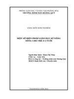 Một số biện pháp giáo dục kỹ năng sống cho trẻ 4 5 tuổi  