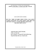 skkn một số biện pháp nâng cao chất lượng giáo dục kĩ năng sống cho trẻ tại lớp mẫu giáo 5 6 tuổi trường mầm non thị trấn bến sung 