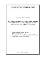 skkn biện pháp tổ chức hoạt động thể dục AEROBIC cho trẻ mẫu giáo 5 6 tuổi đạt hiệu quả cao tại trường mầm non thị trấn bến sung 