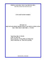 skkn một số giải pháp nhằm nâng cao chất lượng giáo dục thể chất cho trẻ 4 5 tuổi 