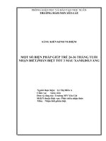 skkn một số biện pháp giúp trẻ 24 36 tháng tuổi phân biệt màu xanh  màu đỏ 