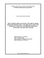 skkn một số biện pháp xây dựng tập thể sư phạm đoàn kết nhằm nâng cao chất lượng chăm sóc giáo dục tại trường mầm non xuân phúc, huyện như thanh 