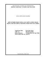 Một số biện pháp chỉ đạo nâng cao chất lượng cho đội ngũ giáo viên tại trường mầm non nga thanh 