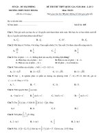 Đề thi thử toán THPT quốc gia 2018 trường THPT toàn thắng – hải phòng lần 3 