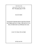 Giải quyết tranh chấp về quyền sử dụng đất trồng rừng từ thực tiễn xét xử của Tòa án nhân dân tại tỉnh Quảng Nam