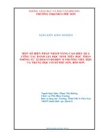skkn một số biện pháp nhằm nâng cao hiệu quả đánh giá học sinh tiểu học theo TT222016BGDĐT ở trường THTHCS phú sơn 