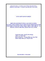skkn một số giải pháp nâng cao chất lượng tổ chức hoạt động dạo chơi ngoài trời nhằm góp phần phát triển nhận thức cho trẻ 25   36 tháng tuổi ở trường mầm non nga thái 