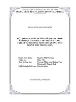 skkn một số biện pháp nâng cao chất lượng trong hoạt động giáo dục âm nhạc tại lớp a3 (5 6 tuổi) trường mầm non quảng tâm, TP thanh hóa 