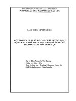 skkn một số biện pháp nâng cao chất lượng cho trẻ mẫu giáo 5 6 tuổi thông qua hoạt động khám phá khoa học ở trường mầm non hưng lộc 