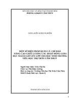 skkn một số biện pháp quản lý, chỉ đạo nâng cao chất lượng hoạt động giáo dục ngoài giờ lên lớp cho học sinh trường tiểu học thị trấn cẩm thuỷ 