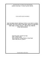 skkn một số biện pháp chỉ đạo nâng cao chất lượng giáo dục kỹ năng sống cho học sinh tại trường tiểu học lương ngoại huyện bá thước  tỉnh thanh hóa 