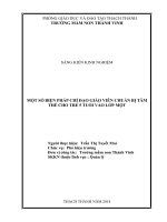 skkn một số biện pháp chỉ đạo giáo viên chuẩn bị tâm thế cho trẻ 5 tuổi vào lớp một ở trường mầm non thành vinh 