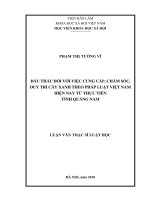 Đấu thầu đối với việc đối với việc cung cấp, chăm sóc, duy trì cây xanh theo pháp luật Việt Nam hiện nay từ thực tiễn tỉnh Quảng Nam