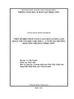 skkn một số biện pháp nâng cao hiệu quả hoạt động làm quen với chữ cái cho trẻ mẫu giáo 5   6 tuổi tại trường mầm non thị trấn triệu sơn 