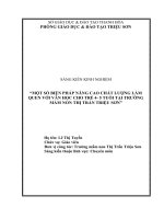 skkn một số biện pháp nâng cao chất lượng làm quen với văn học cho trẻ 4 5 tuổi tại trường mầm non thị trấn triệu sơn 