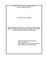 skkn một số biện pháp nâng cao chất lượng hoạt động văn học (kể chuyện) cho trẻ 24  36 tháng tuổi trường mầm non phú lộc 