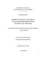 Nghiên cứu nội lực và chuyển vị của dây mềm theo phương pháp nguyên lý cực trị gauss ( Luận văn thạc sĩ XD)