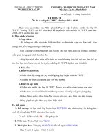 Kế hoạch ôn thi vào lớp 10 trung học phổ thông năm học 2018 2019 THCS AN LỄ