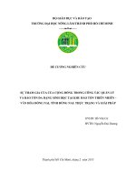 SỰ THAM GIA CỦA CỦA CỘNG ĐỒNG TRONG CÔNG TÁC QUẢN LÝ VÀ BẢO TỒN ĐA DẠNG SINH HỌC TẠI KHU BẢO TỒN THIÊN NHIÊN – VĂN HÓA ĐỒNG NAI, TỈNH ĐỒNG NAI THỰC TRẠNG VÀ GIẢI PHÁP